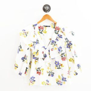 Zara Floral Ruffle Top #127-127